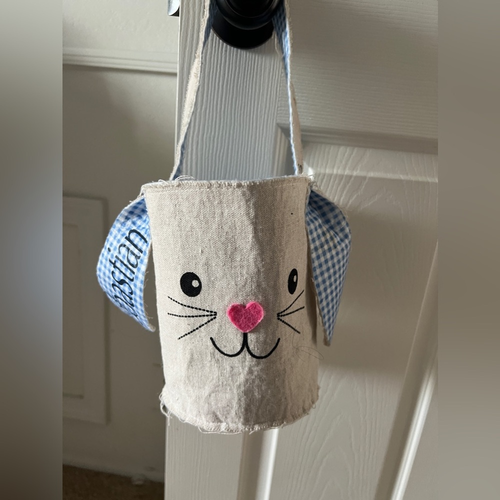 Kids, custom Easter fabric basket